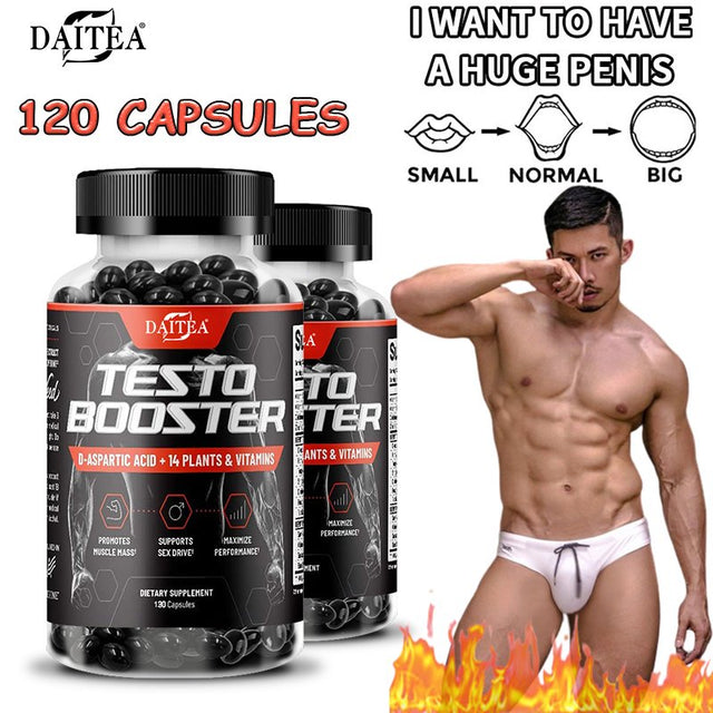 DAITEA Testosterone Booster for Men - Promotes Muscle Growth, Enhancing Natural Energy, Tongkat Ali, Other Power Vitamins…