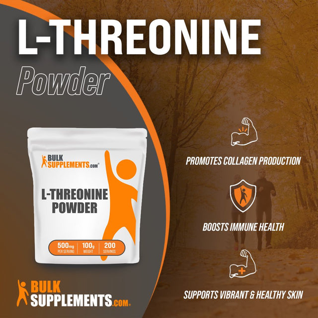 Bulksupplements.Com L-Threonine Powder, 500Mg - Mood Enhancer Supplement (100 Grams)