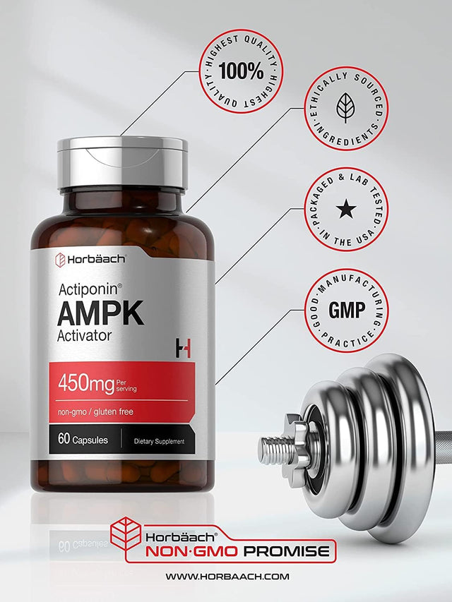 AMPK Metabolic Activator 450 Mg | 60 Capsules | Non-Gmo, Gluten Free | Jiaogulan Gynostemma | Horbaach