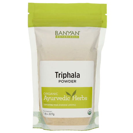 Banyan Botanicals Triphala Powder – Organic Formula of Amla, Haritaki & Bibhitaki – for Daily Detoxifying, Cleansing & Rejuvenation* – Maintains Regularity* – ½Lb. – Non-Gmo Sustainably Sourced