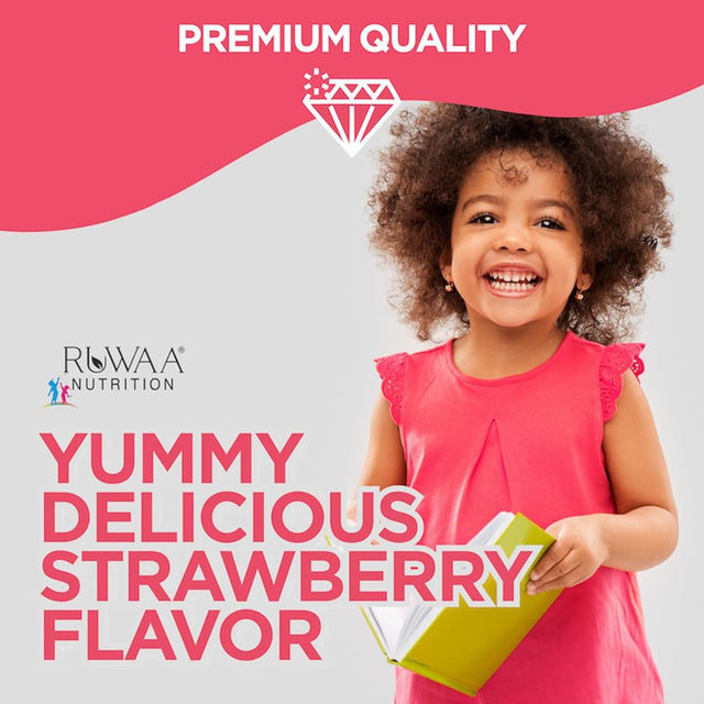 Kids Probiotic Gummies, Strawberry Flavor, Children'S Organic Probiotics, 2.5 Billion CFU, Digestive Health, Immune Support, Vegan, Gluten & Gelatin Free, 30 Gummies - Ruwaa Nutrition Yummy Gut Happy