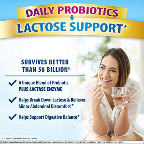 Digestive Advantage Lactose Defense Capsules (96 Count in a Box), Helps Breaks down Lactose and Defend against Digestive Upset, Supports Digestive and Immune Health, Cfus