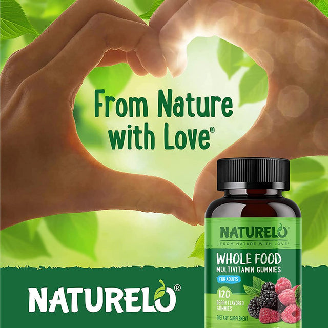 NATURELO Whole Food Vitamin Gummies for Adults - Chewable Gummy Multivitamin for Men & Women - 120 Vegan Gummies (Packaging May Vary)