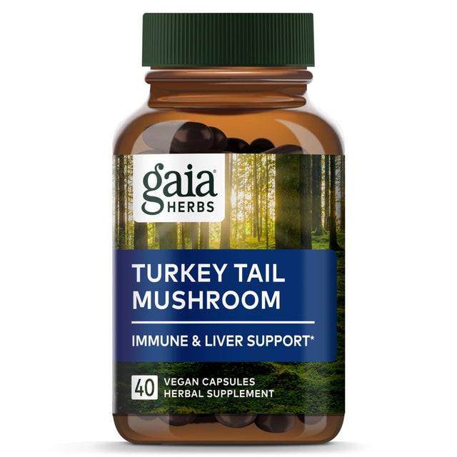 Gaia Herbs Turkey Tail Mushroom -- 40 Vegan Capsules