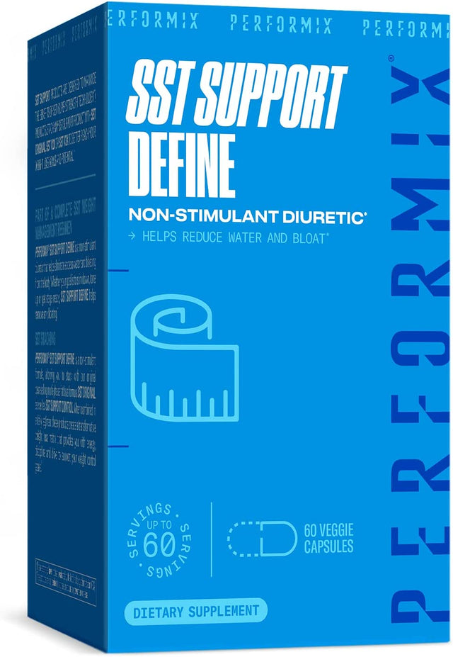 PERFORMIX SST Support Define Non-Simulant Diuretic - 60 Veggie Capsules - Reduce Water and Bloating - Support Urinary Tract Health & Full Body Cleanse with Dandelion Extract & Apple Cider Vinegar