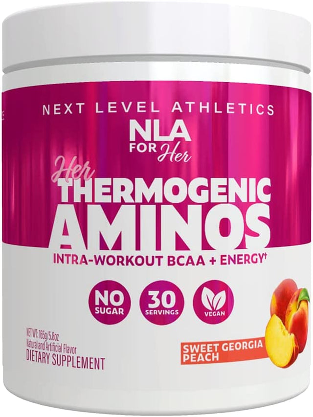 Her Thermogenic Amino Women'S Pre Post & Intra Workout Booster (Georgia Peach,30 Servings) W BCAA Essential Amino Acids, Caffeine, & Electrolytes- Max Your Workouts W Sustained Energy-Vegan,Sugar Free