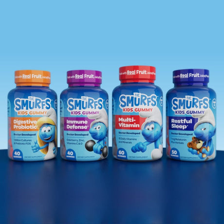 The Smurfs Probiotics for Kids Gummy | Digestive Support & Healthy Gut Unisex Gummies | 40 Ct