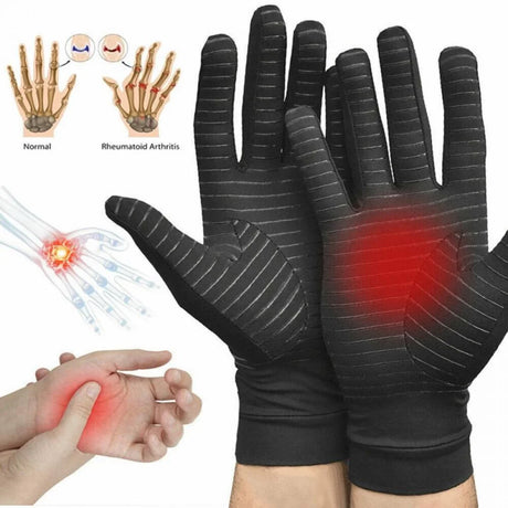 Xmarks 1 Pair Arthritis Gloves with Touchscreen Tips, Relief for Hand Pain, Carpal Tunnel, Rheumatoid, Inflammation, Tendonitis, Nerve Damage, Trigger Finger, Neuropathy