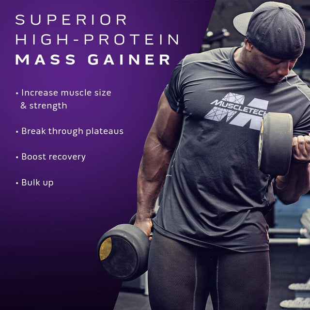 Mass Gainer Muscletech 100% Mass Gainer Protein Powder Protein Powder for Muscle Gain Whey Protein + Muscle Builder Weight Gainer Protein Powder Creatine Supplements Chocolate, 5.15 Lbs