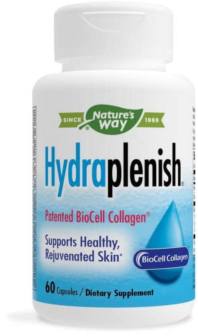 Natureâ€™S Way Hydraplenish, with Patented Biocell Collagen, Supports Healthy Skin, Promotes Skin Collagen, Promotes Skin Elasticity, 60 Capsules