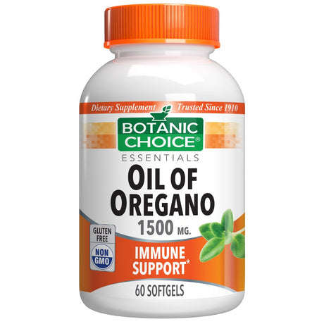 Botanic Choice Oregano 1500Mg Softgels, 60 Ct - Daily Immune Support