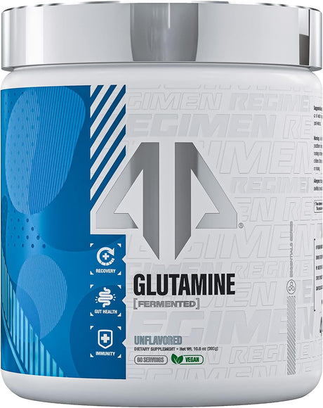 AP Sports Regimen Glutamine 300 100% Pure Vegan Fermented L-Glutamine | Recover Faster, Strengthen Immune System | 300 Grams – 60 Servings