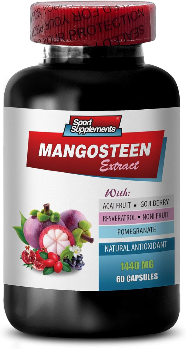 Mangosteen Capsules - Mangosteen Extract Complex 1440MG - Natural ANTIOXIDANT - Mangosteen Supplements - Antioxidants Supplement Organic - Mangosteen Extract - Mangosteen Extract Capsules - 1B 60Caps