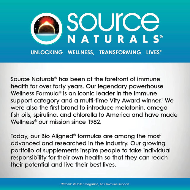 Source Naturals Wellness Immunitric, Nitric Oxide Builder for Immune System Support* - 90 Tablets