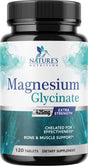 Magnesium Glycinate 425Mg High Absorption Chelated Capsules - Support for Sleep, Leg Cramps, & Muscle Relaxation - Highly Bioavailable & Non Buffered Supplement - Non-Gmo & Vegan - 120 Capsu