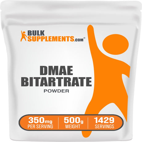 Bulksupplements.Com Dmae-Bitartrate Powder - Mental Focus Supplement - Nerve Support Supplement - Acetylcholine Supplements (500 Grams - 1.1 Lbs)