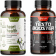 Heart Health & Testo Booster, Snap Supplements Heart and Sexual Wellness Supplement, 2-Pack Bundle, 90 Capsules Each