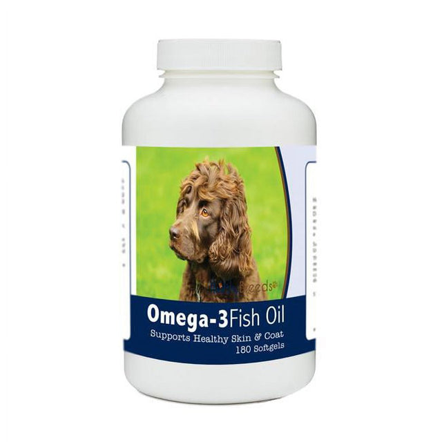 Healthy Breeds 840235184157 Boykin Spaniel Omega-3 Fish Oil Softgels, 180 Count