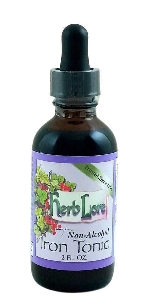 Herbal Organic Liquid Iron Supplement - 2 Ounces - Non-Constipating, No Pill Solution for Iron Deficiency / Anemia in Men, Women and Kids