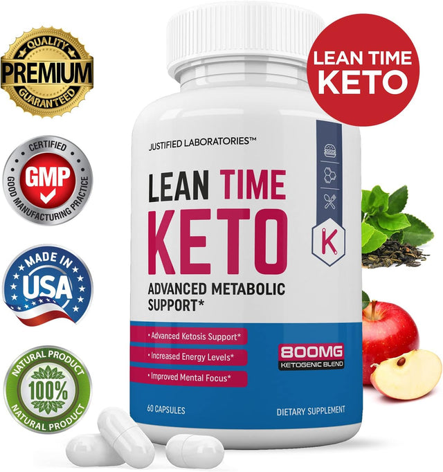 (3 Pack) Lean Time Keto Pills Includes Apple Cider Vinegar Gobhb Exogenous Ketones Advanced Ketogenic Supplement Ketosis Support for Men Women 180 Capsules