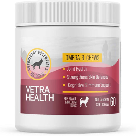 Dr. Boe'S Vetrahealth Omega Complete Skin, Joint, Cognitive & Immune System Support for Dogs - Omega 3 Fish Oil, EPA & DHA - 60 Count