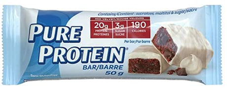 Pure Protein Red Velvet Gluten Free Bar (6 X 50G Bars) {Imported from Canada}