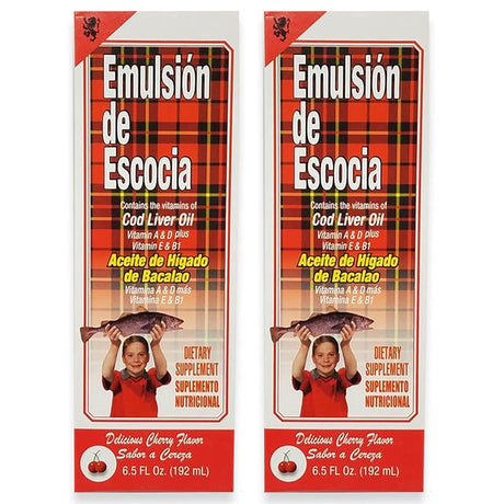 Emulsion De Escocia Cherry 6.5 Oz. Cod Liver Oil 2-PACK