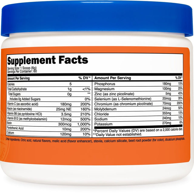 Nutricost Electrolytes Advanced Hydration Powder (Tropical Fruit Punch) 60 Servings Supplement