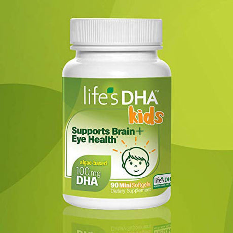 Lifeâ€™S DHA Kids All-Vegetarian DHA Dietary Supplement | Supports a Healthy Brain, Eyes & Heart* | Non-Gmo | from All-Natural Plant Source | 100 Mg of DHA Omega-3 | 90 Easy-To-Swallow Softgels