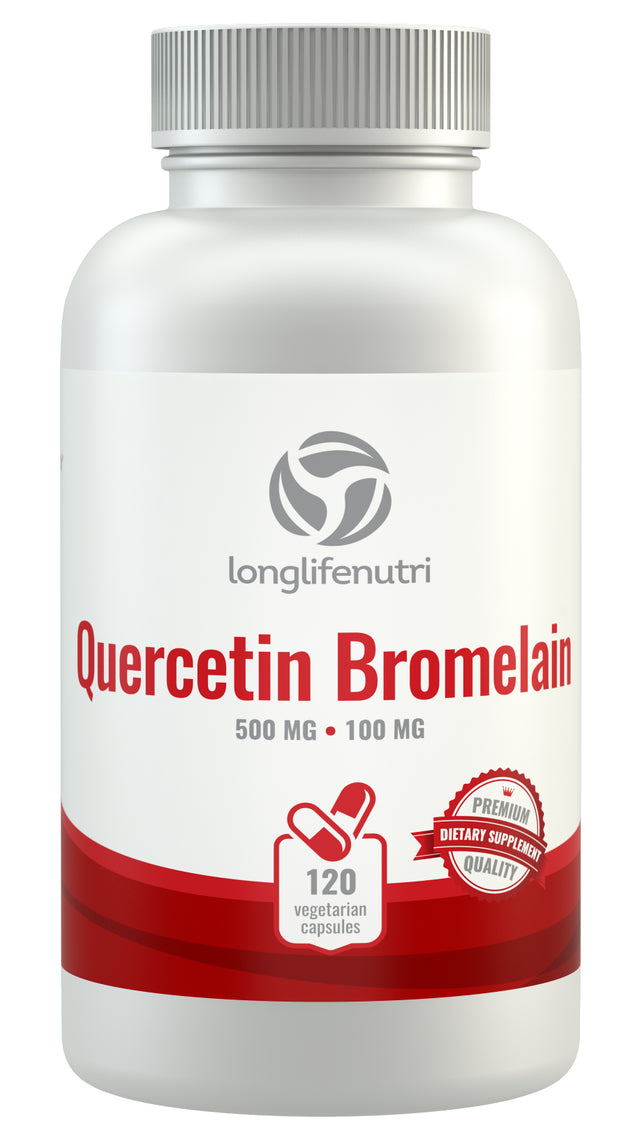 Quercetin 500 Mg with Bromelain 100 Mg - 120 Vegetarian Capsules