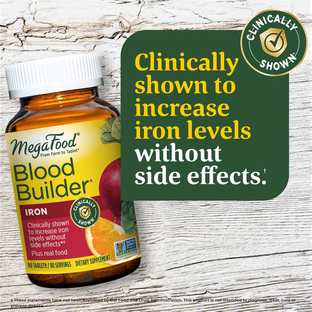 Megafood Blood Builder 90 Tabs Increases Iron Level *