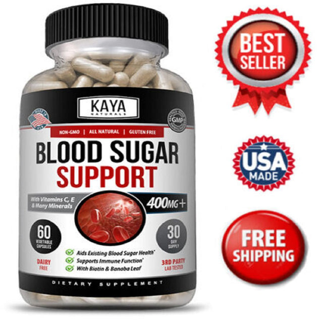 Kaya Naturals Blood Sugar Support Alpha Lipoic Acid & Cinnamon 20 Herbs 60 Capsules