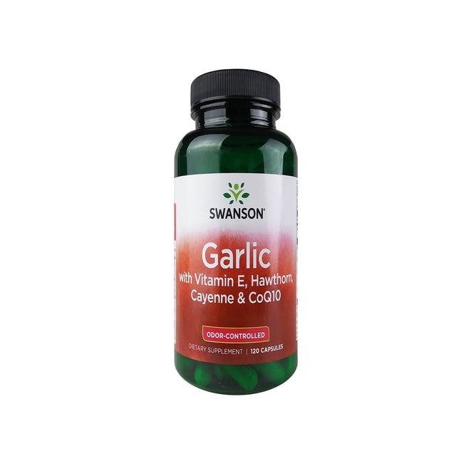 Swanson Garlic with Vitamin E, Hawthorn Berry and Cayenne 120 Capsules