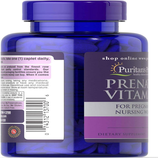 Puritan'S Pride Prenatal Vitamins - 100 Caplets