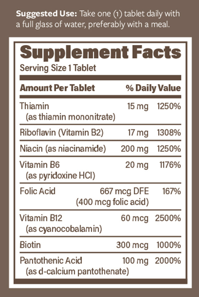 Endur-B Complex - Sustained Release - Vitamin B Supplement with B1, B2, B3, B6, B12, Folic Acid, Biotin - 150 Tablets - Endurance Products Company