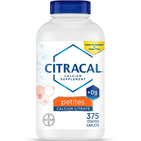 Citracal Petites Calcium Citrate with Vitamin D3, Caplets, 375 Count