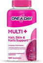 One a Day Multi+ Hair, Skin & Nails, Multivitamin + Boost of Support for Healthy Hair, Skin & Nails with Biotin and Vitamins A, C, E & Zinc, 120 Count (2 Month Supply)