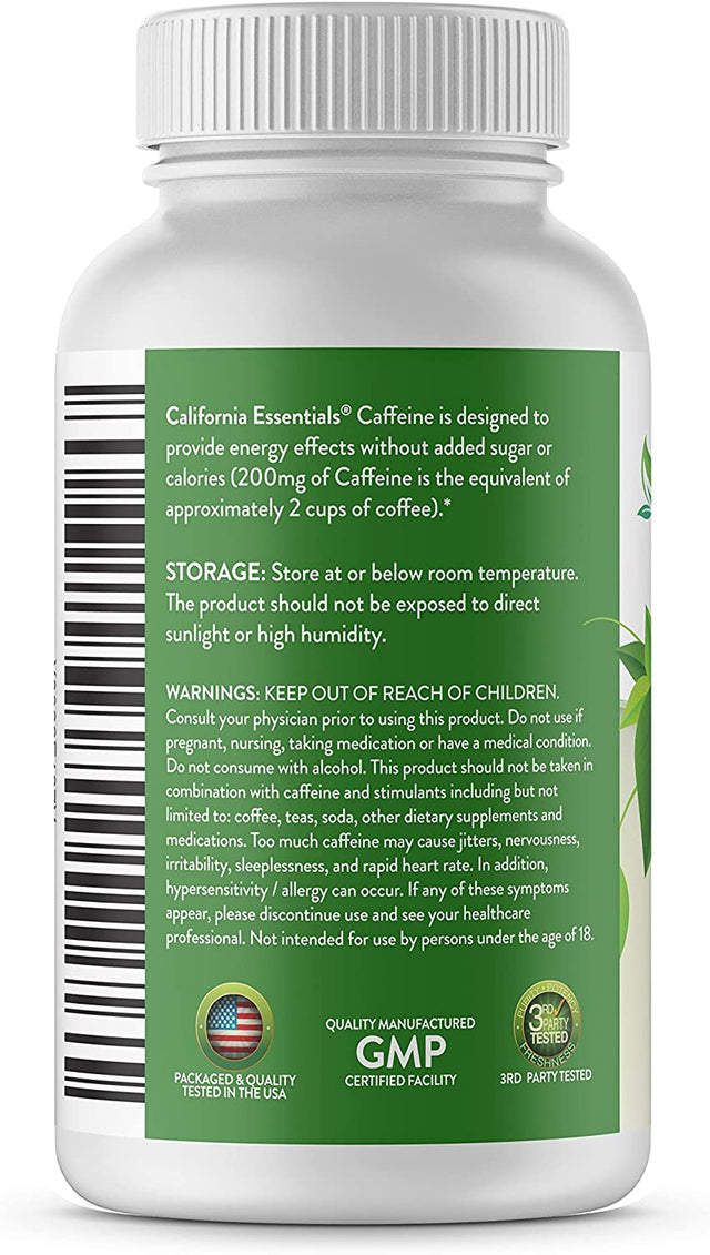 Energy plus Focus 200Mg Caffeine Supplement, 250 Tablets. Boosts Alertness, Endurance, and Mental Clarity for Athletes at the Gym or Sports. Aids Metabolism, Weight Management, and Pre-Workout Energy.