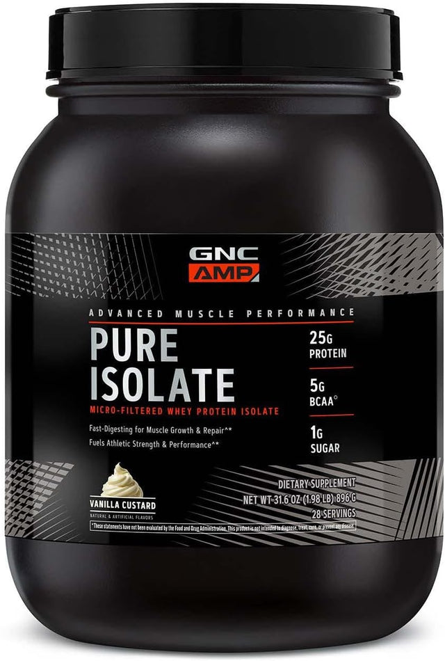 GNC AMP Pure Isolate Whey Protein - Vanilla Custard