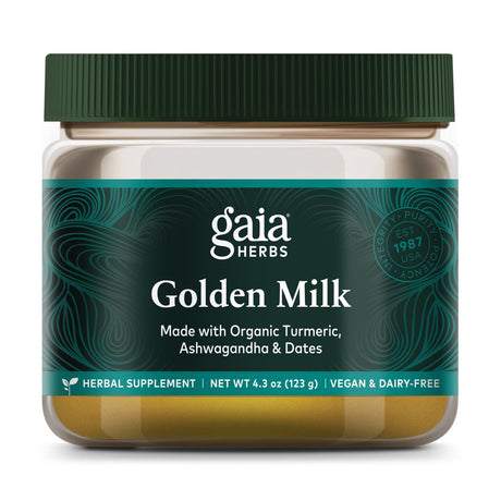 Gaia Herbs Golden Milk Supplement Powder - 4.3 Oz (35-Day Supply)