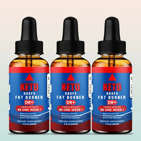 Natural Keto Fat Burner Drops: Effective Weight Loss, Metabolism Boost, Keto Diets | 3-Pack