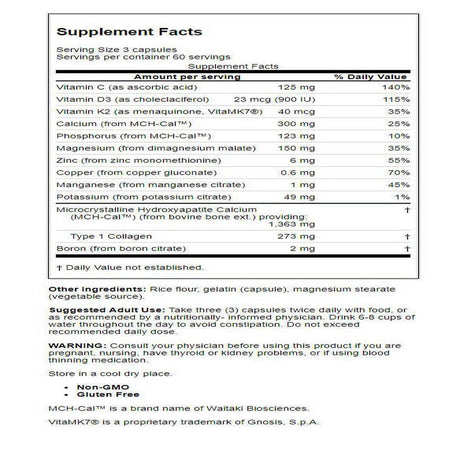 Doctor'S Best Calcium Bone Maker Complex with Mchcal, Non-Gmo, Gluten Free, Soy Free, 180 Caps