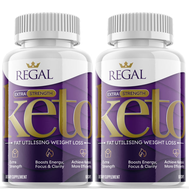 (2 Pack) Regal - Keto Supplement for Weight Loss - Energy & Focus Boosting Dietary Supplements for Weight Management & Metabolism - Advanced Fat Burn Raspberry Ketones Pills - 120 Capsules