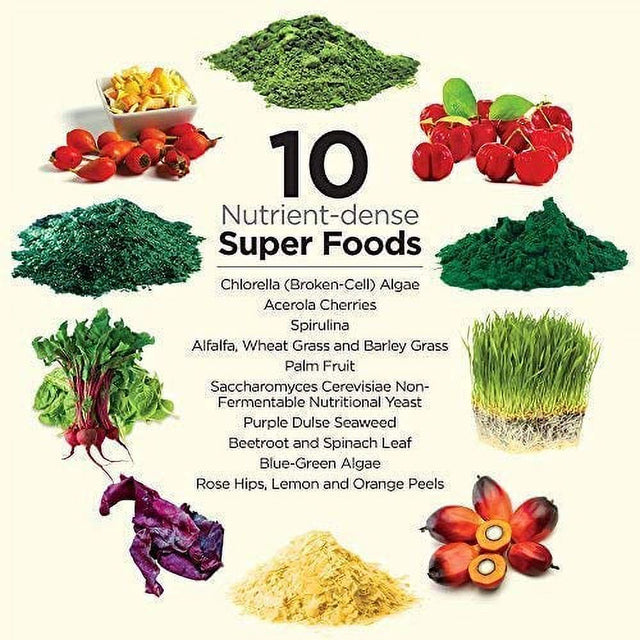 Dr. Schulze'S Superfood 100 Tablets Daily Vegan, Herbal and Food Nutrition, Botanical Ingredients, Increased Energy & Improved Fitness,Health Supplements, Organic Dietary Supplements - 90 Counts