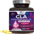 Conjugated Linoleic Acid CLA 1560Mg - Extra High Potency CLA Supplement Pills - Improve Body Composition & Lean Muscle Tone, Metabolism & Energy - Nature'S Safflower Capsules, Non-Gmo - 120 Softgels