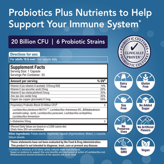 Bio360 Probiotics Immune Health Formula, Daily Probiotics for Immunity & Digestive Support, 30 Ct