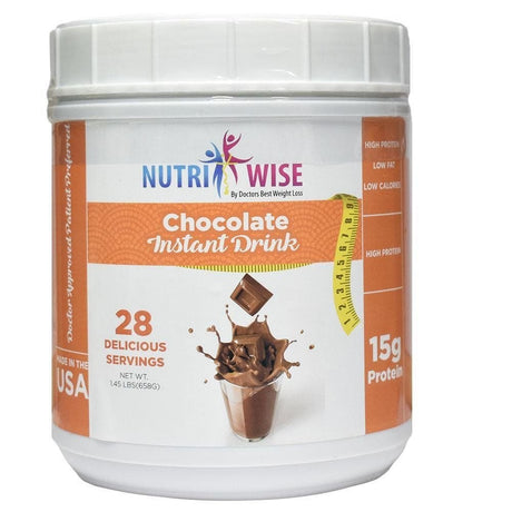 Nutriwise - High Protein Diet Drink | Chocolate Canister | Low Calorie, Low Fat, Low Sugar (28 Serv)