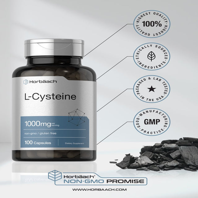 L Cysteine 1000Mg | 100 Capsules | by Horbaach