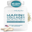 Marine Collagen and Hyaluronic Acid Supplements, Aloe Vera Leaf Gel and Vitamin E Collagen Peptides Pills by Purehealth Research