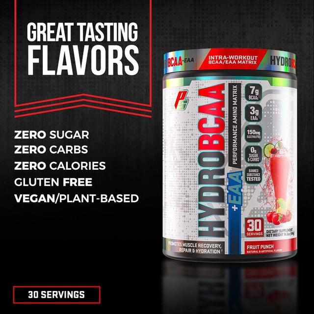 Prosupps® Hydrobcaa® BCAA/EAA Full Spectrum Matrix, 7G Bcaas, 3G EAAS, 0G Sugar, 0G Carbs, (30 Servings, Blood Orange Flavor)